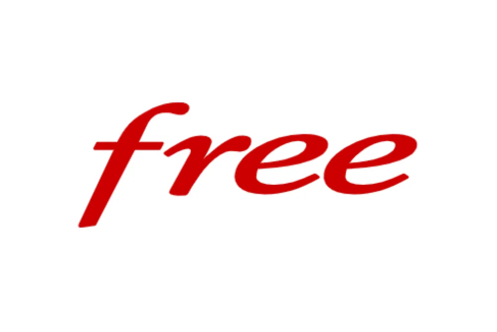 Het woord "free" in rode cursieve letters op een witte achtergrond.