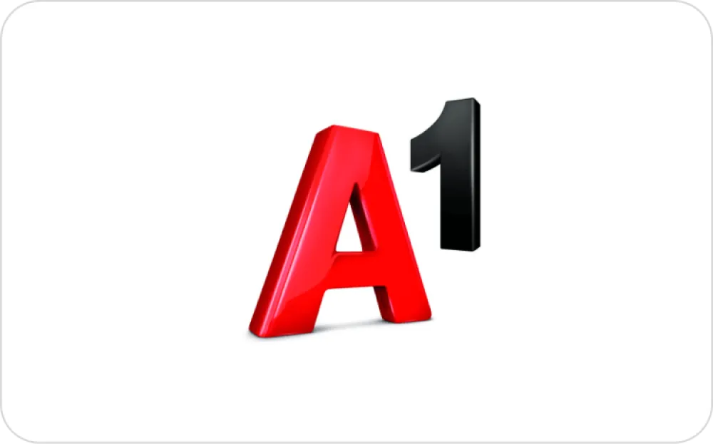 Rode letter "A" en zwart cijfer "1" op een witte achtergrond.